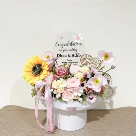 Bloom Box Akrilik Ucapan Wedding Bangka Tengah